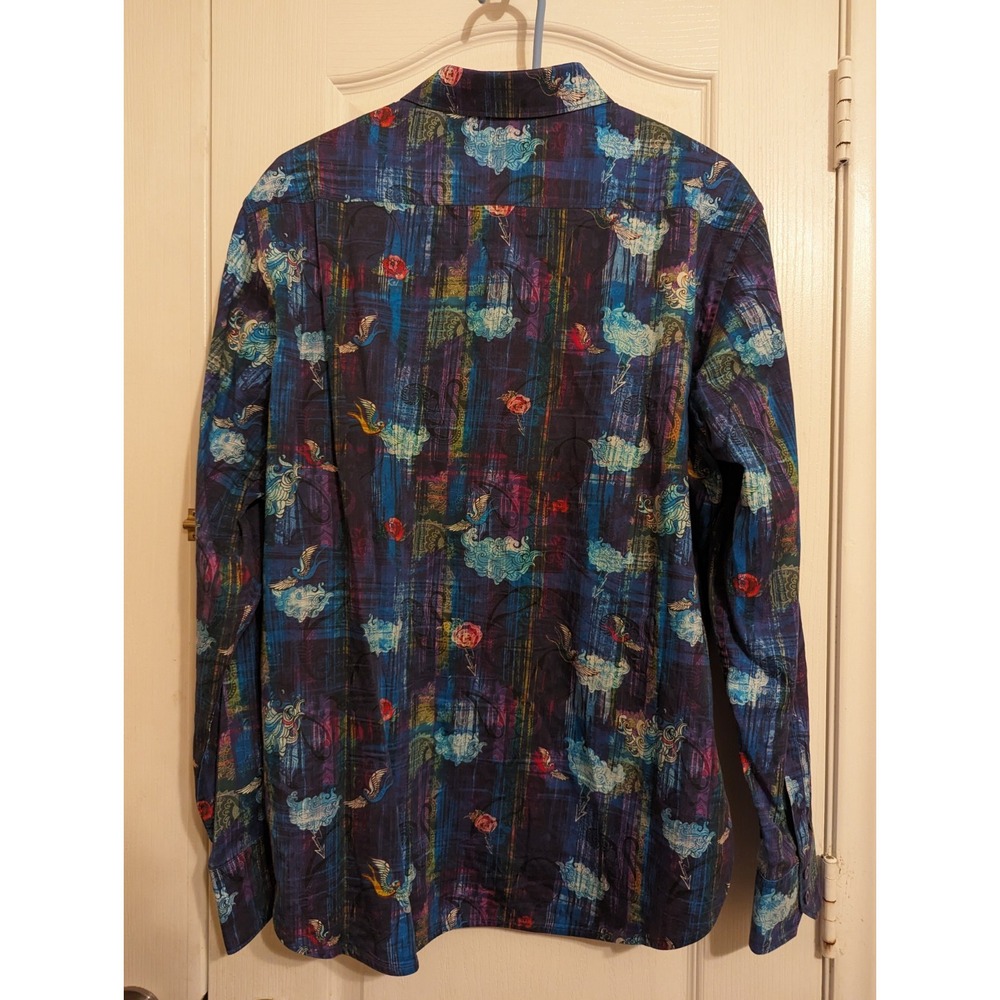 Robert Graham Sz l Birds & Roses Shirt - Picture 4 of 5